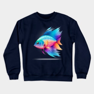 A Fish In Watercolor Style - AI Art Crewneck Sweatshirt